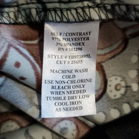 Dressbarn Grn & Brn Floral, Sleeveless Midi Dress. Size 14W - Picture 10 of 10